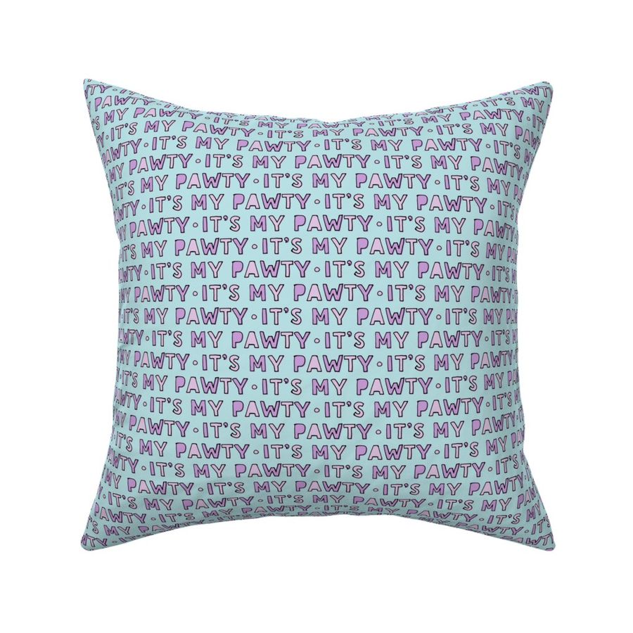 It's my party - purple on pale blue