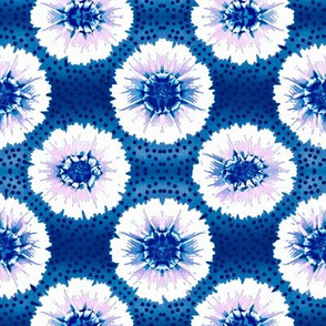 Contemporary Burst Bloom -Rich Blue