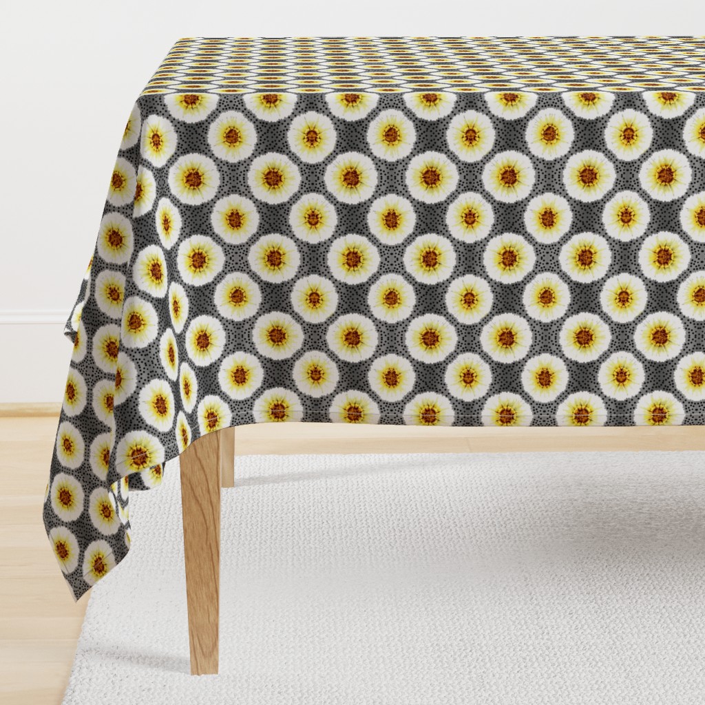 Contemporary  Burst Bloom -Grey/Yellow