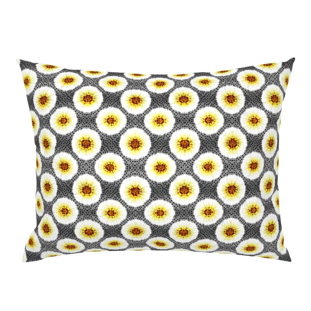 Contemporary  Burst Bloom -Grey/Yellow