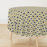 Contemporary  Burst Bloom -Grey/Yellow