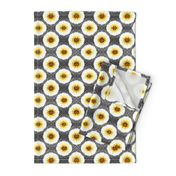 Contemporary  Burst Bloom -Grey/Yellow