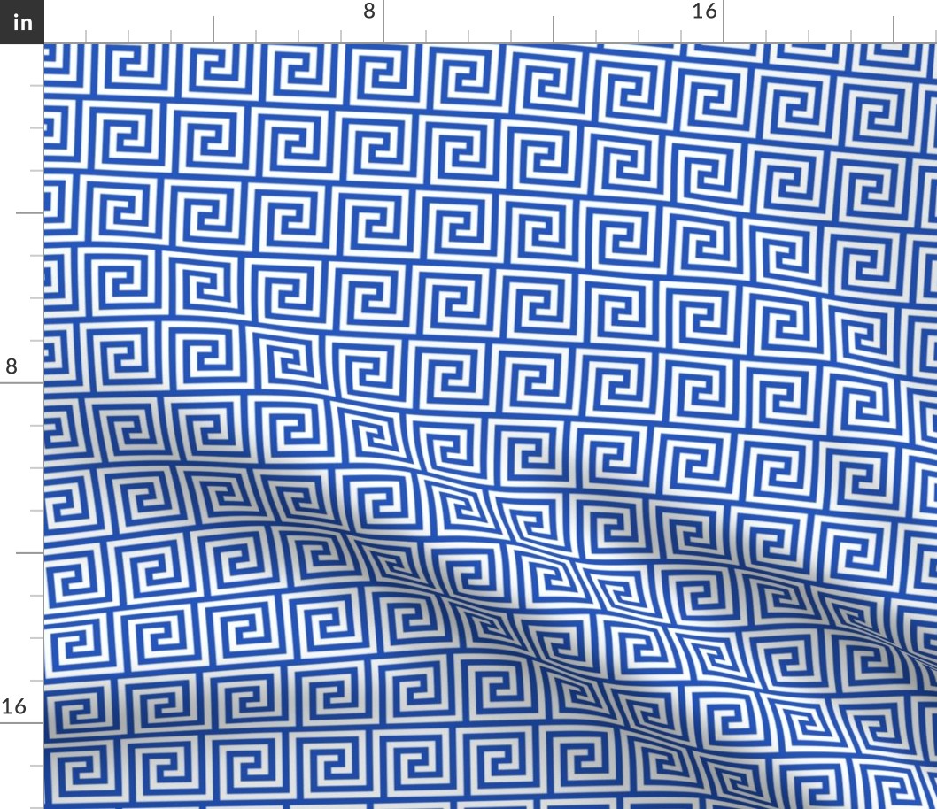 Geometric Pattern: Key Spiral: Blue