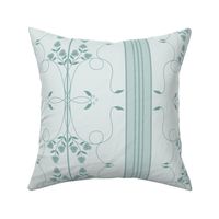 Wallflower Arabesque: Watery Blue Floral Stripe