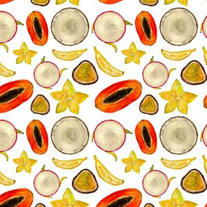 Exotic fruits pattern