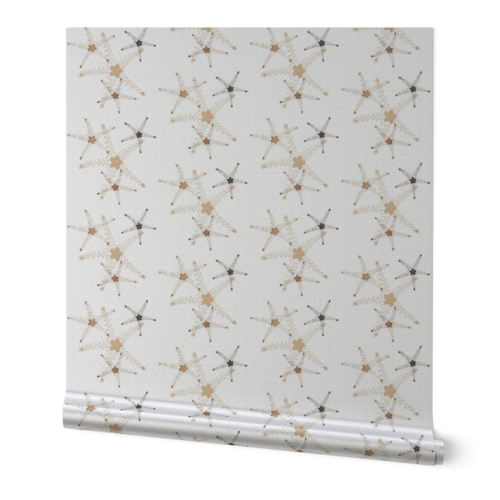 Sea Stars in beige and brown with background