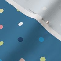 Colorful Polka Dots / Blue