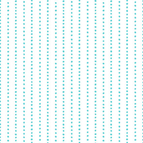 Beach House Dots Turquoise on White 150L