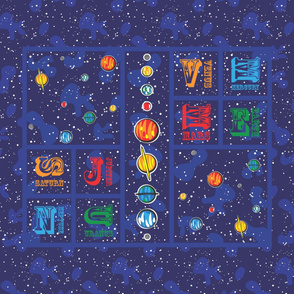 Our Solar System Cheater Quilt