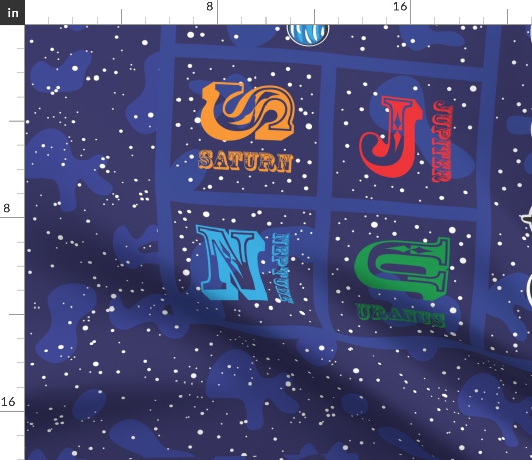 Our Solar System Cheater Quilt
