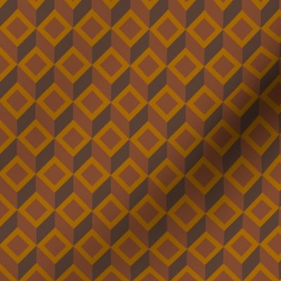 Geometric Pattern: Diamond Chevron: Brown