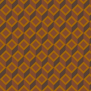 Geometric Pattern: Diamond Chevron: Brown