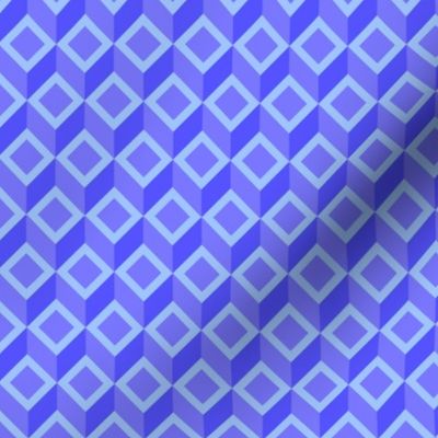 Geometric Pattern: Diamond Chevron: Blue