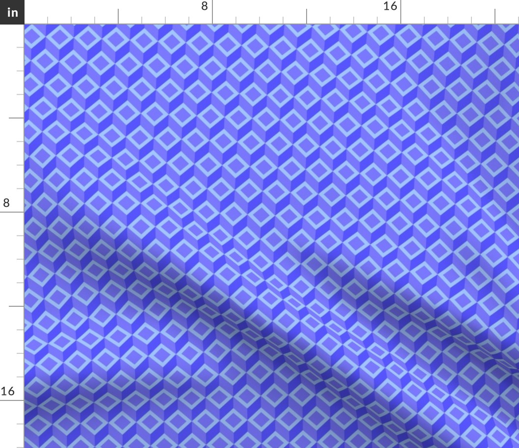 Geometric Pattern: Diamond Chevron: Blue