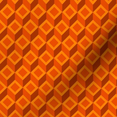Geometric Pattern: Diamond Chevron: Orange