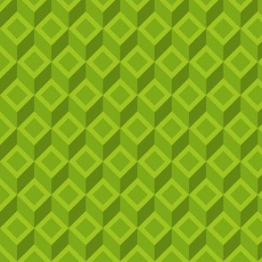 Geometric Pattern: Diamond Chevron: Green