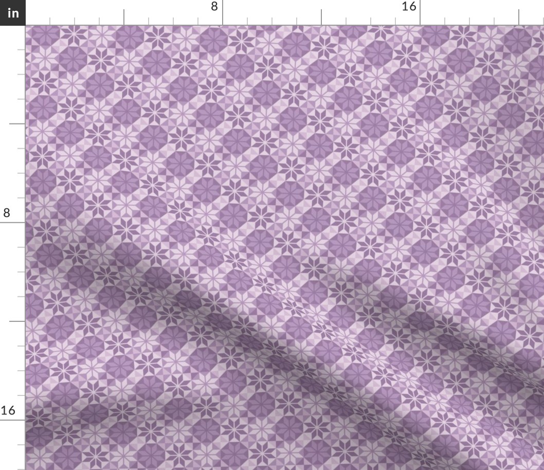 Geometric Pattern: Eight Petal Flower: Purple