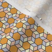 Geometric Pattern: Hexagon Box: Orange