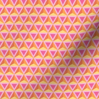 Geometric Pattern: Triangle: Orange/Pink