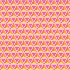 Geometric Pattern: Triangle: Orange/Pink