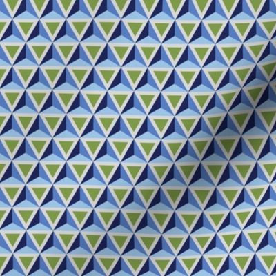 Geometric Pattern: Triangle: Blue/Green