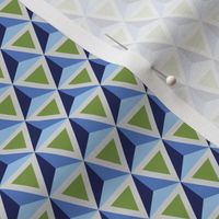 Geometric Pattern: Triangle: Blue/Green