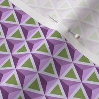 Geometric Pattern: Triangle: Green/Purple