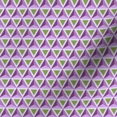 Geometric Pattern: Triangle: Green/Purple