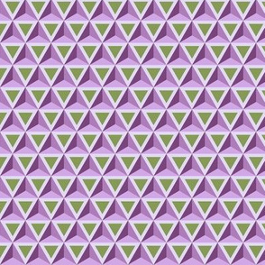Geometric Pattern: Triangle: Green/Purple