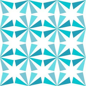 Geometric Pattern: Star: Blue/White