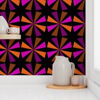 Geometric Pattern: Star: Orange/Pink