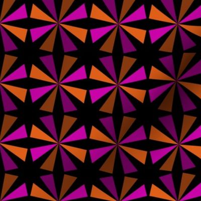 Geometric Pattern: Star: Orange/Pink