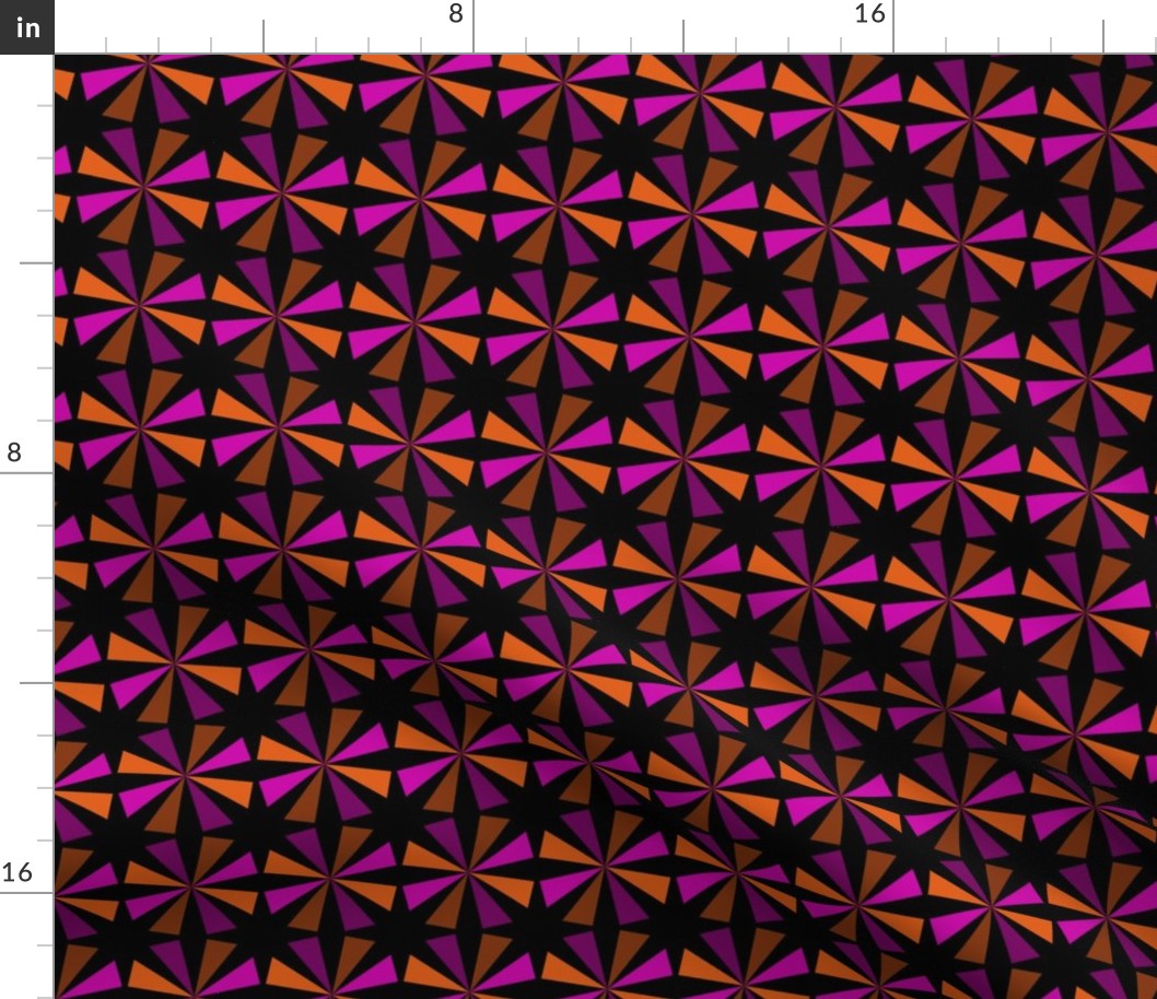 Geometric Pattern: Star: Orange/Pink