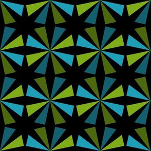 Geometric Pattern: Star: Blue/Green