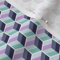 Geometric Pattern: Cube Stripe: Mineral