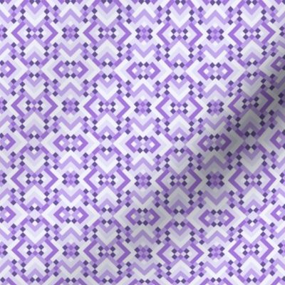 Geometric Pattern: Woven Rug: Purple