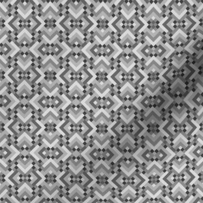 Geometric Pattern: Woven Rug: Monochrome