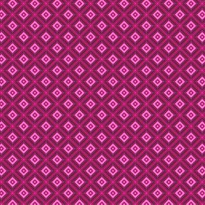 Geometric Pattern: Diamond Weave: Rose