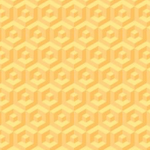 Geometric Pattern: Cube Inset: Yellow