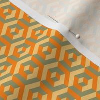 Geometric Pattern: Cube Inset: Orange