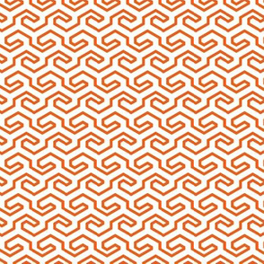 Geometric Pattern: Key Hook: Orange