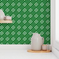 Geometric Pattern: Weave: Green