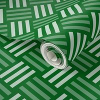 Geometric Pattern: Weave: Green