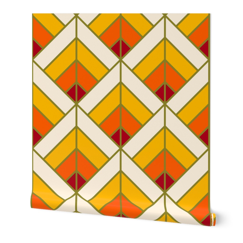 Geometric Pattern: Art Deco Diamond: Sunset (standard version)
