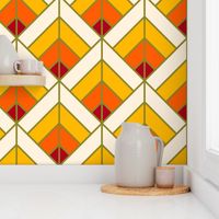 Geometric Pattern: Art Deco Diamond: Sunset (standard version)