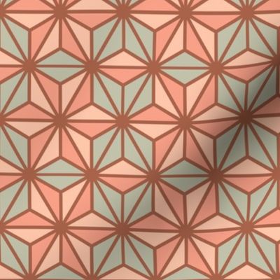 Geometric Pattern: Art Deco Star: Salmon