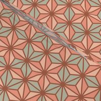 Geometric Pattern: Art Deco Star: Salmon