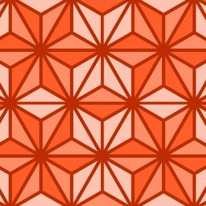 Geometric Pattern: Art Deco Star: Orange