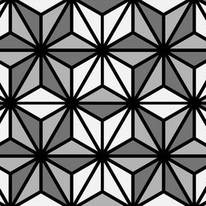 Geometric Pattern: Art Deco Star: Monochrome