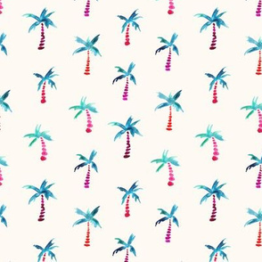 Palms on cream • watercolor pattern for nursery, baby, kids